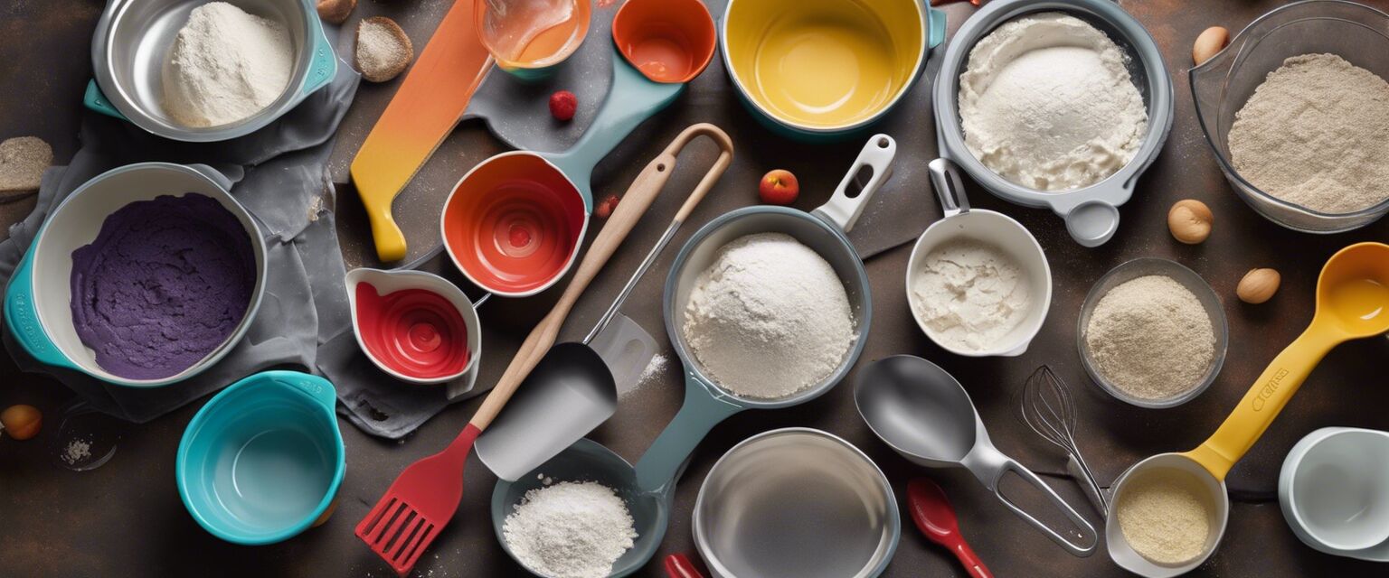 Collection of baking utensils