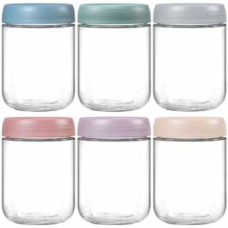 NETANY 6-Pack 16 oz Overnight Oats Containers