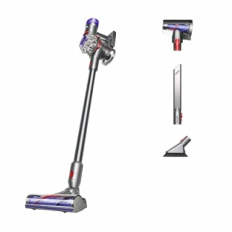 Cordless vacuum cleaner with attachments.