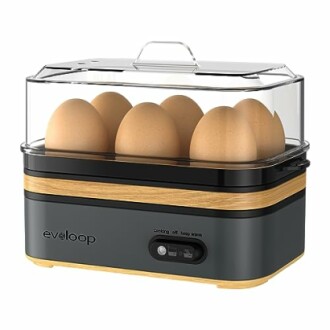 Egg cooker with multiple eggs inside