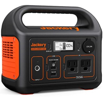 Jackery Explorer 300 portable power station with display and outlets