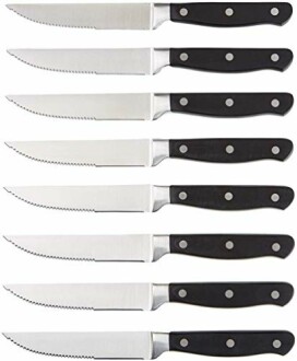 Amazon Basics 8-Piece Kitchen Steak Knife Set