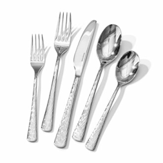 KINGSTONE Hammered Silverware Set